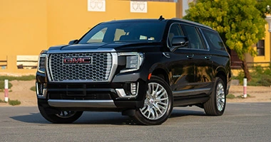 GMC Yukon XL with driver in Dubai 2026. Hire daily or weekly for luxury family travel, business trips, airport transfers, and city tours in comfort.