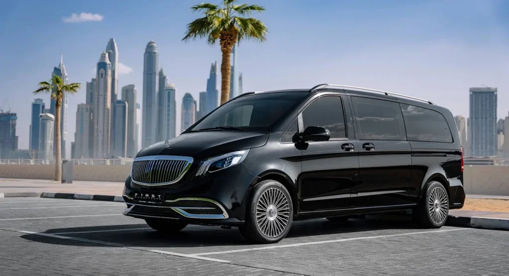 Mercedes V Class with driver Dubai — 7-seat luxury minivan hire
