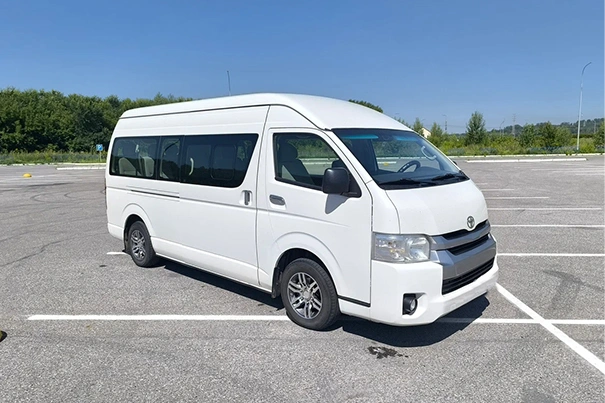 Rent a Toyota Hiace 14-seater van with driver in Dubai for group travel, events, airport transfers, and city tours. Comfortable, reliable, and affordable.