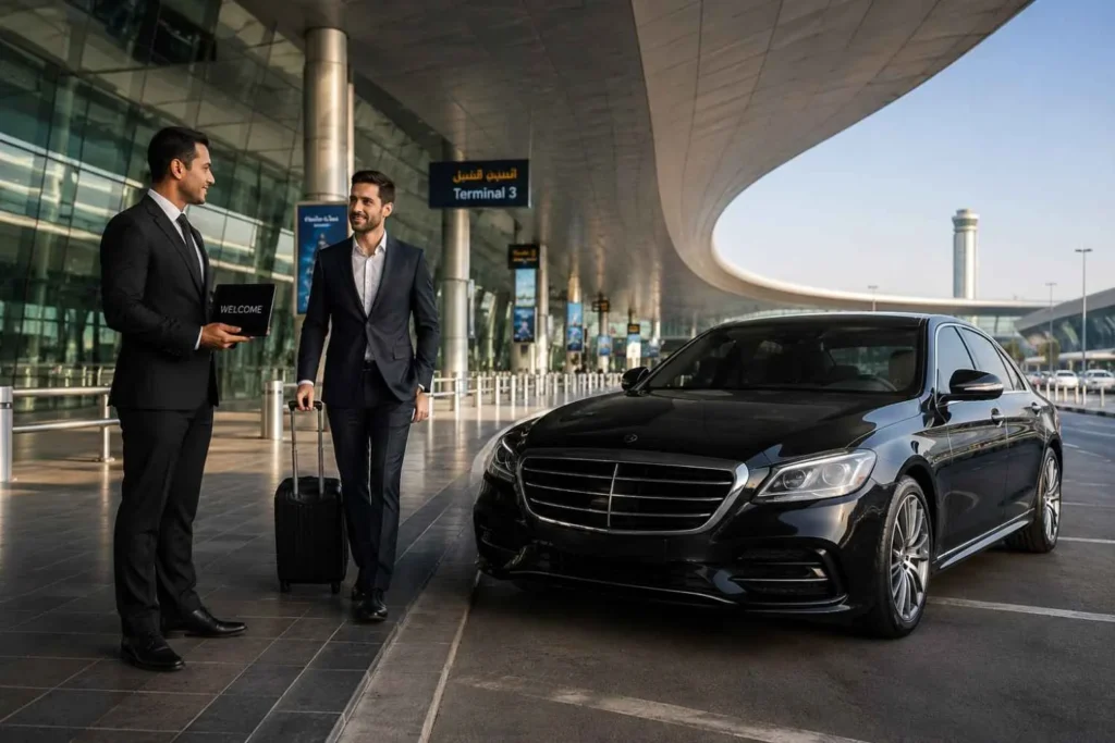 Luxury arrival at Terminal 3 dubai