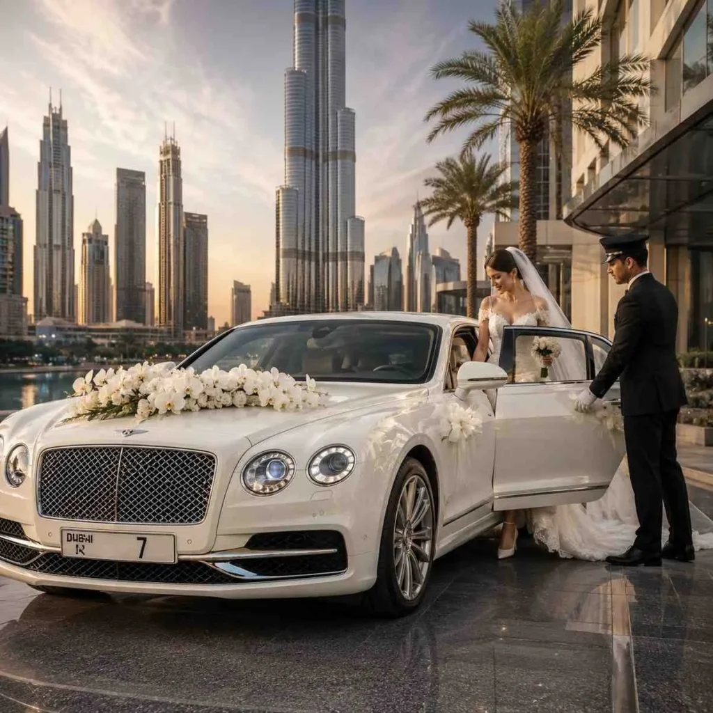 Luxury wedding in Dubai at sunset