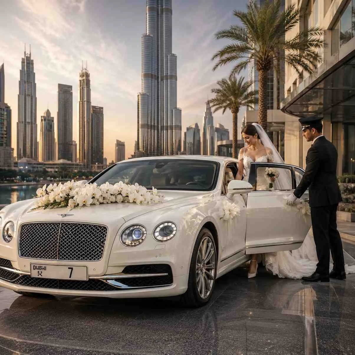 Luxury wedding in Dubai at sunset