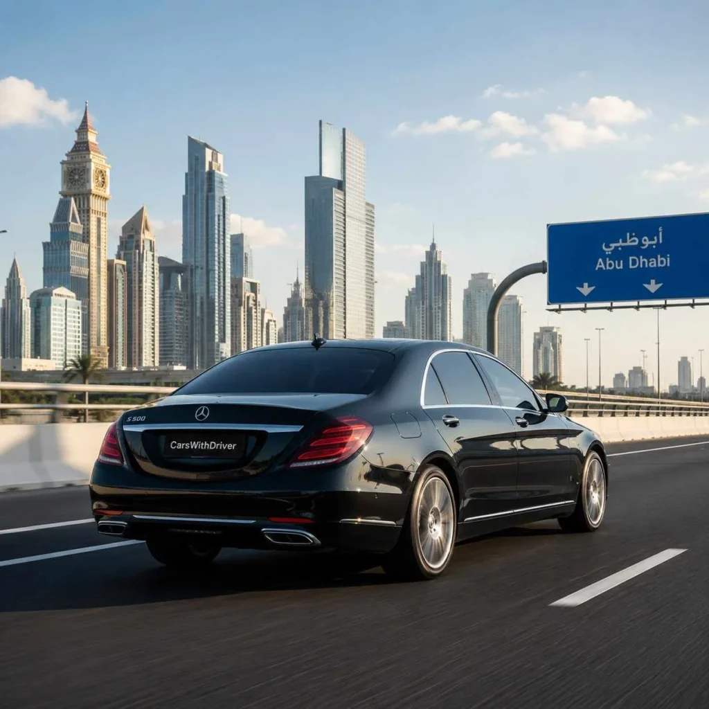 Mercedes en route to Abu Dhabi