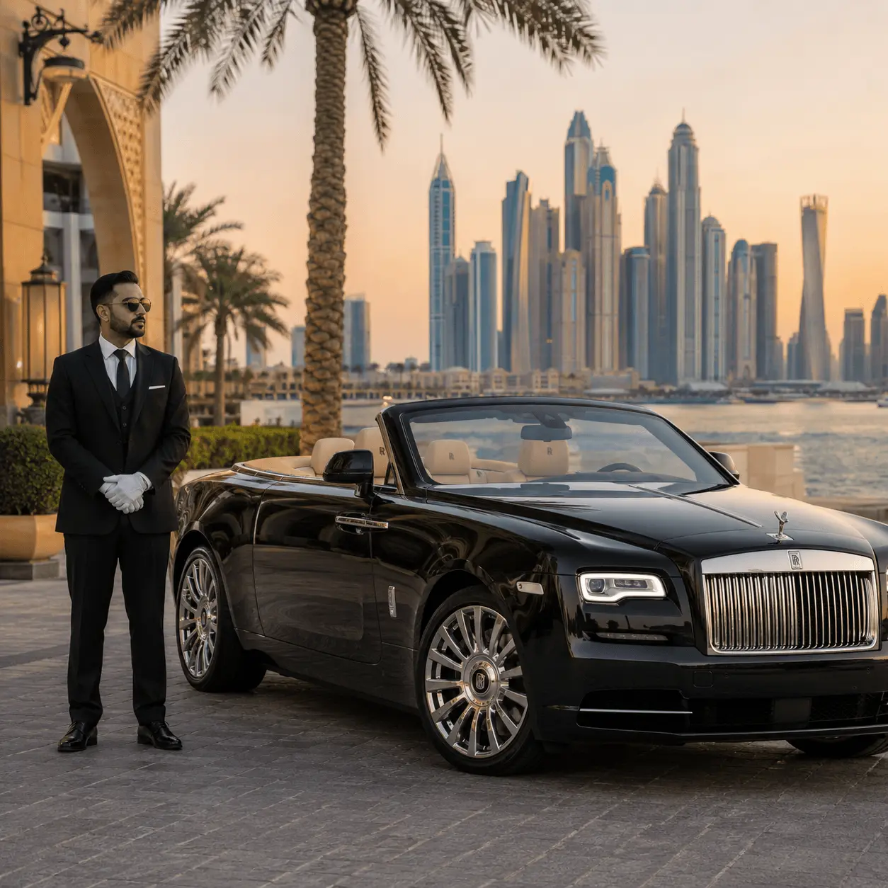 Rolls-Royce Dawn Hire with Chauffeur Dubai