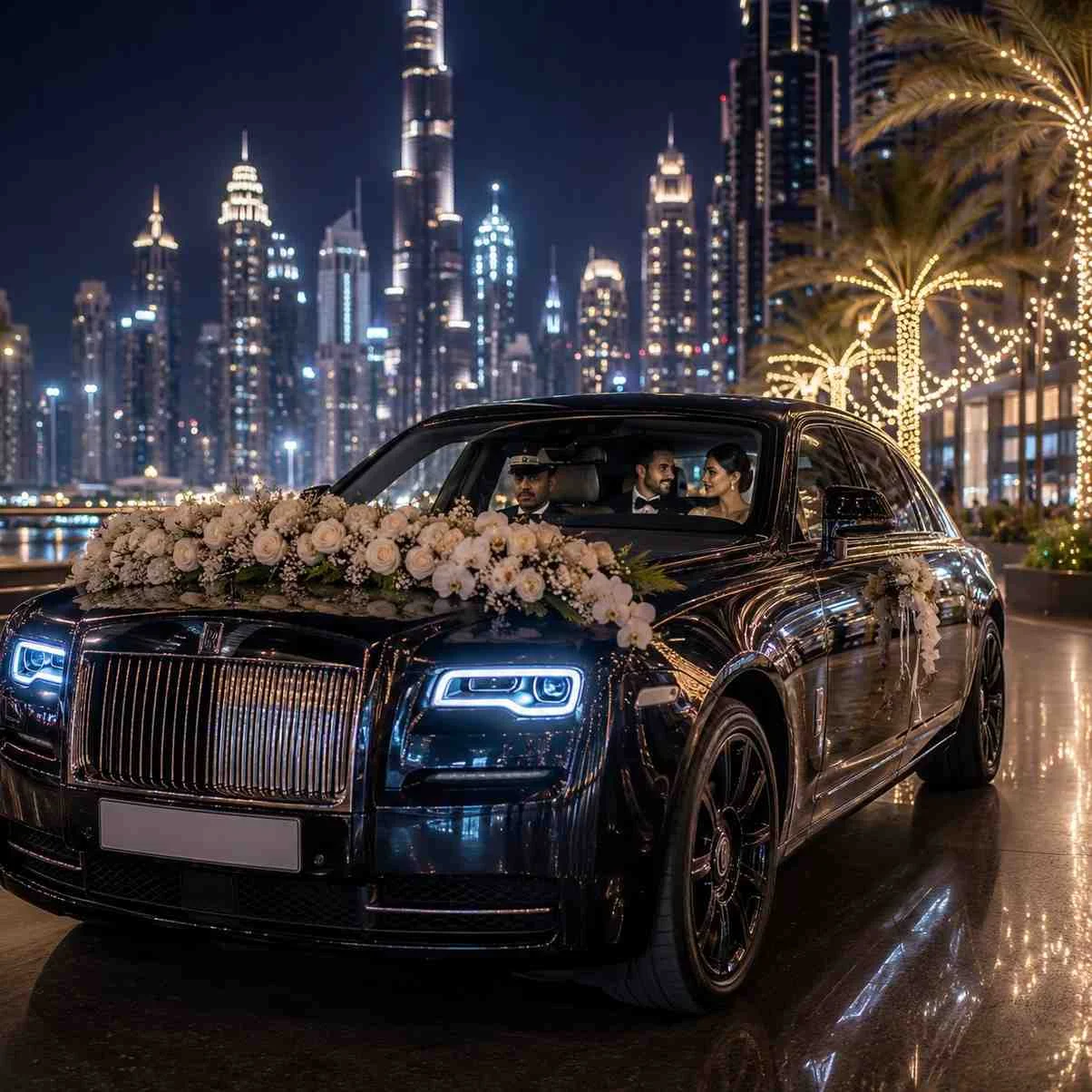 Wedding luxury under city lights